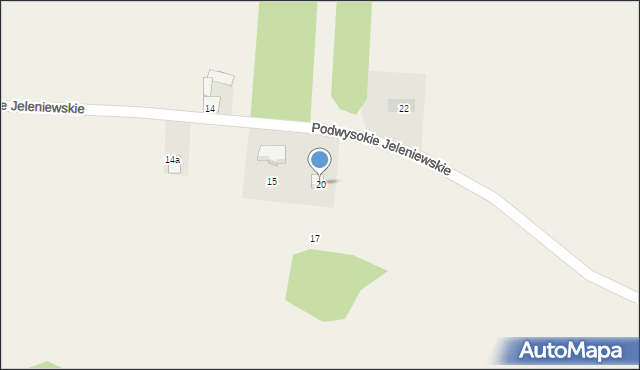 Podwysokie Jeleniewskie, Podwysokie Jeleniewskie, 20, mapa Podwysokie Jeleniewskie