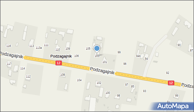 Podzagajnik, Podzagajnik, 103, mapa Podzagajnik