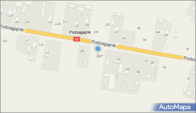 Podzagajnik, Podzagajnik, 104, mapa Podzagajnik