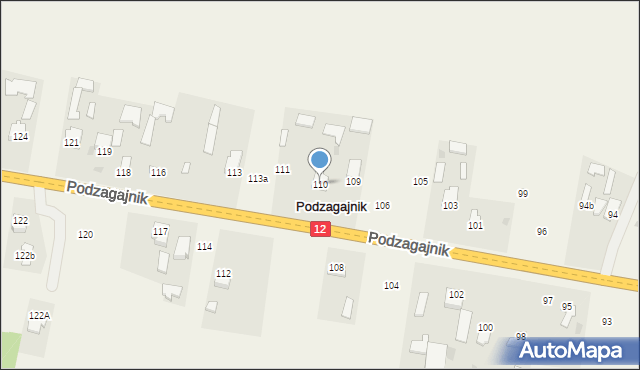 Podzagajnik, Podzagajnik, 110, mapa Podzagajnik