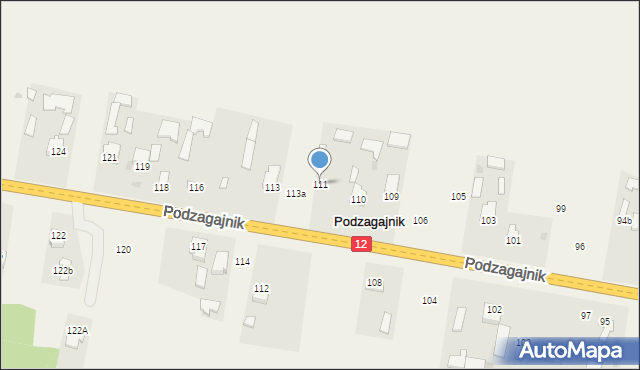 Podzagajnik, Podzagajnik, 111, mapa Podzagajnik