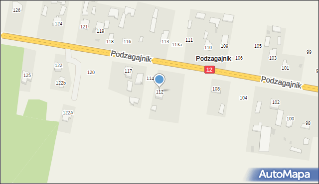 Podzagajnik, Podzagajnik, 112, mapa Podzagajnik