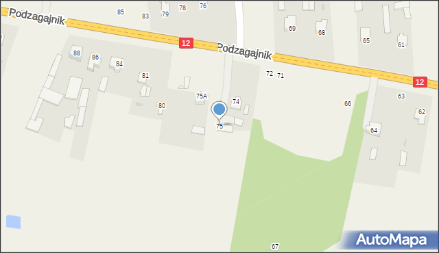 Podzagajnik, Podzagajnik, 75, mapa Podzagajnik