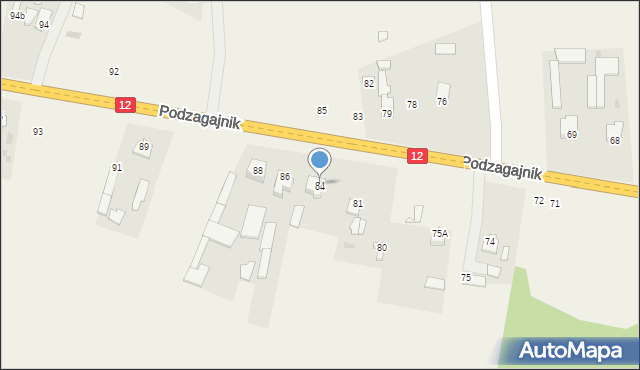 Podzagajnik, Podzagajnik, 84, mapa Podzagajnik