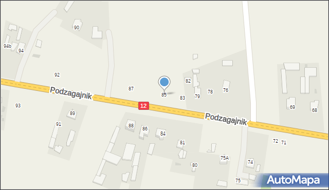 Podzagajnik, Podzagajnik, 85, mapa Podzagajnik