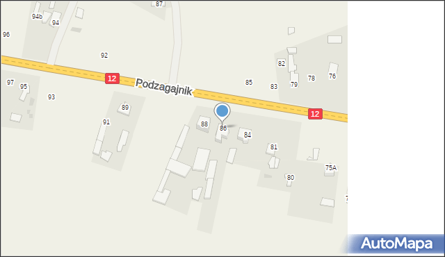 Podzagajnik, Podzagajnik, 86, mapa Podzagajnik