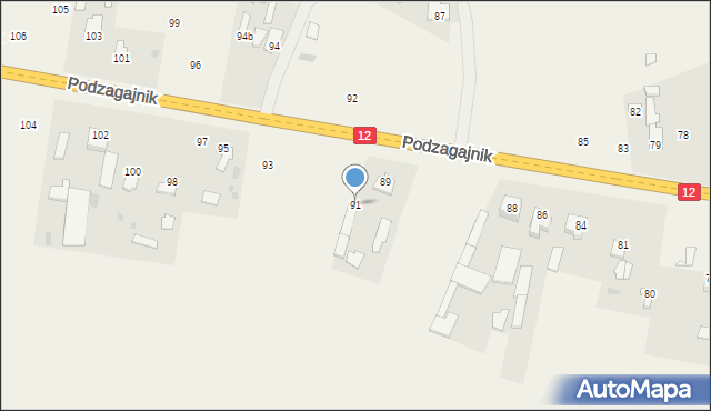 Podzagajnik, Podzagajnik, 91, mapa Podzagajnik