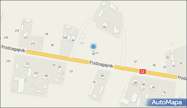 Podzagajnik, Podzagajnik, 92, mapa Podzagajnik