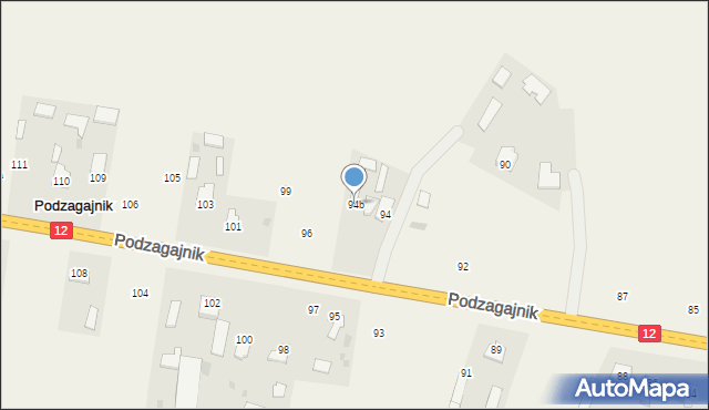 Podzagajnik, Podzagajnik, 94b, mapa Podzagajnik