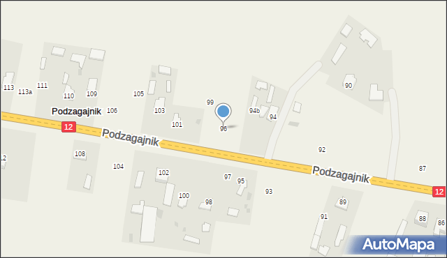 Podzagajnik, Podzagajnik, 96, mapa Podzagajnik