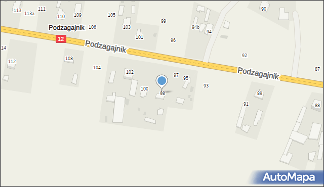 Podzagajnik, Podzagajnik, 98, mapa Podzagajnik