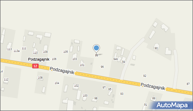 Podzagajnik, Podzagajnik, 99, mapa Podzagajnik