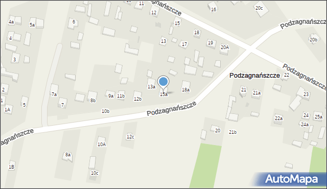 Podzagnańszcze, Podzagnańszcze, 15a, mapa Podzagnańszcze