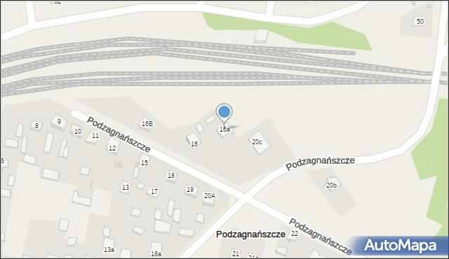 Podzagnańszcze, Podzagnańszcze, 16a, mapa Podzagnańszcze