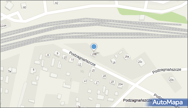 Podzagnańszcze, Podzagnańszcze, 16B, mapa Podzagnańszcze