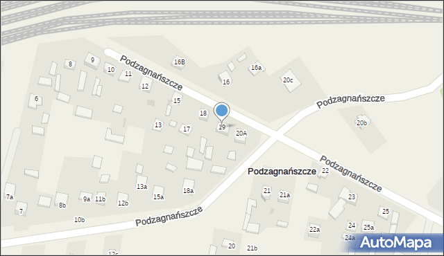 Podzagnańszcze, Podzagnańszcze, 19, mapa Podzagnańszcze