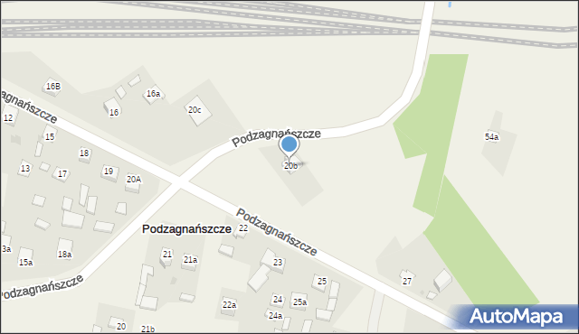 Podzagnańszcze, Podzagnańszcze, 20b, mapa Podzagnańszcze