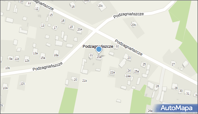 Podzagnańszcze, Podzagnańszcze, 21a, mapa Podzagnańszcze