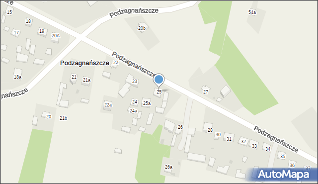 Podzagnańszcze, Podzagnańszcze, 25, mapa Podzagnańszcze