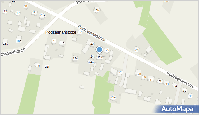 Podzagnańszcze, Podzagnańszcze, 25a, mapa Podzagnańszcze