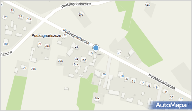 Podzagnańszcze, Podzagnańszcze, 25b, mapa Podzagnańszcze