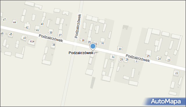 Podzakrzówek, Podzakrzówek, 34, mapa Podzakrzówek