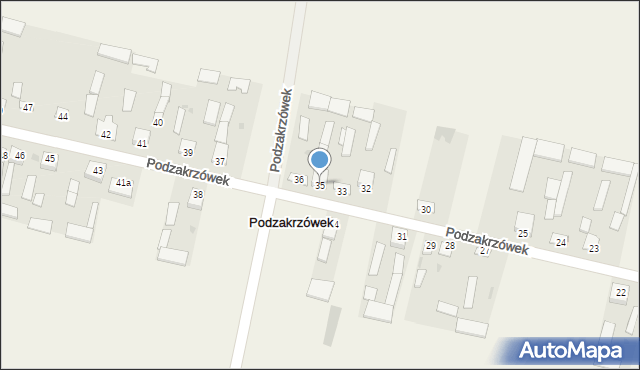 Podzakrzówek, Podzakrzówek, 35, mapa Podzakrzówek