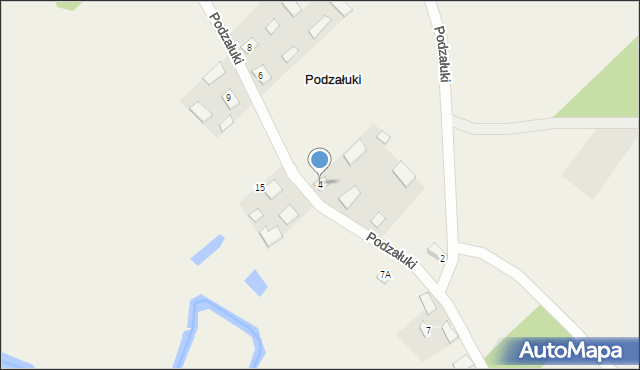 Podzałuki, Podzałuki, 4, mapa Podzałuki