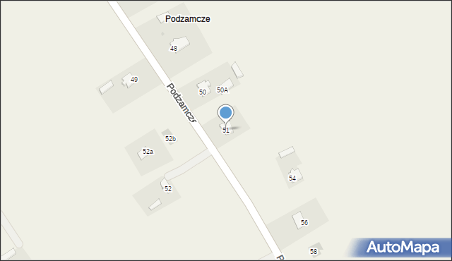 Podzamcze, Podzamcze, 51, mapa Podzamcze