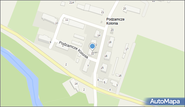 Podzamcze, Podzamcze, 12, mapa Podzamcze