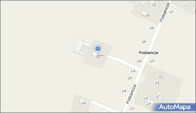 Podzamcze, Podzamcze, 122, mapa Podzamcze