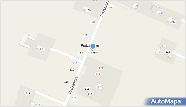 Podzamcze, Podzamcze, 123, mapa Podzamcze