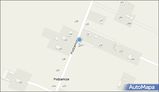 Podzamcze, Podzamcze, 127, mapa Podzamcze