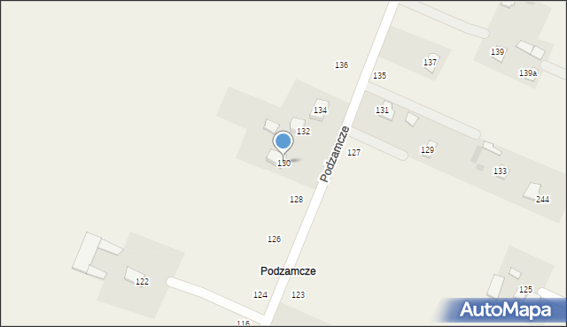 Podzamcze, Podzamcze, 130, mapa Podzamcze