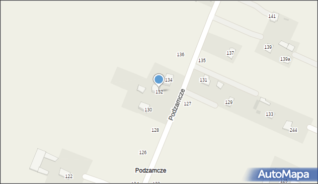 Podzamcze, Podzamcze, 132, mapa Podzamcze