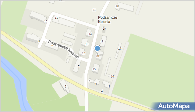 Podzamcze, Podzamcze, 18, mapa Podzamcze