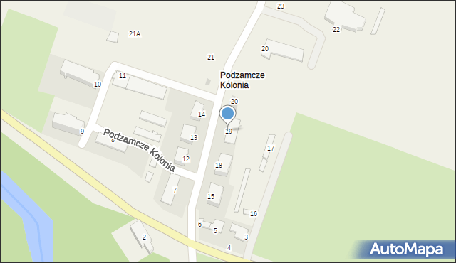 Podzamcze, Podzamcze, 19, mapa Podzamcze