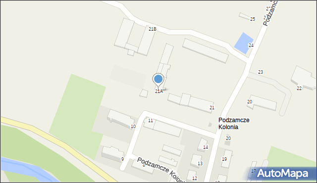 Podzamcze, Podzamcze, 21A, mapa Podzamcze