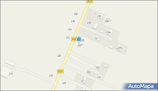 Podzamcze, Podzamcze, 233, mapa Podzamcze