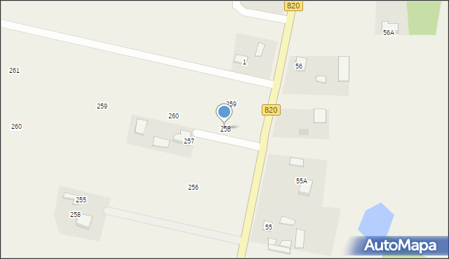 Podzamcze, Podzamcze, 258, mapa Podzamcze