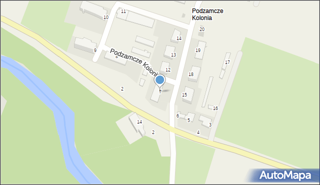 Podzamcze, Podzamcze, 7, mapa Podzamcze