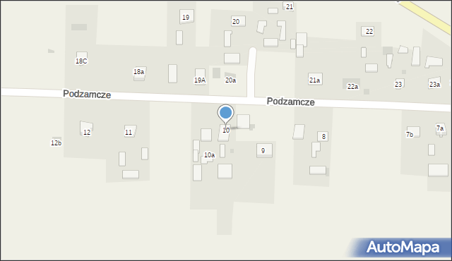 Podzamcze, Podzamcze, 10, mapa Podzamcze