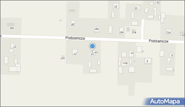 Podzamcze, Podzamcze, 11, mapa Podzamcze