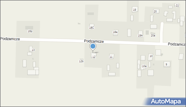 Podzamcze, Podzamcze, 12A, mapa Podzamcze