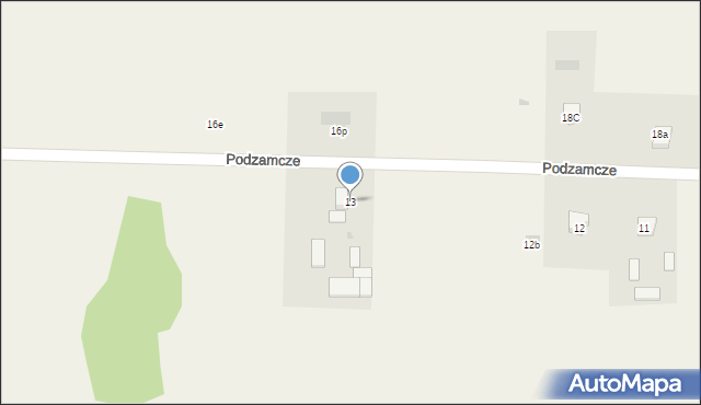 Podzamcze, Podzamcze, 13, mapa Podzamcze