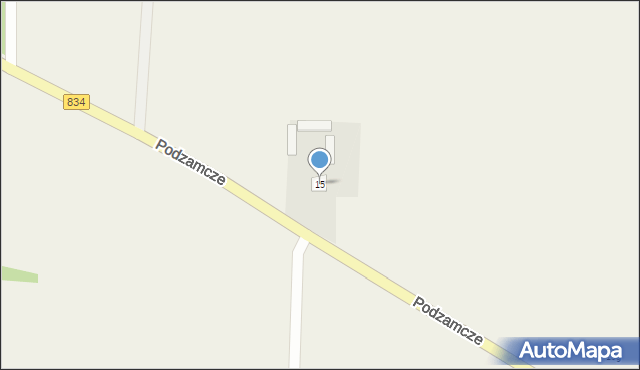 Podzamcze, Podzamcze, 15, mapa Podzamcze