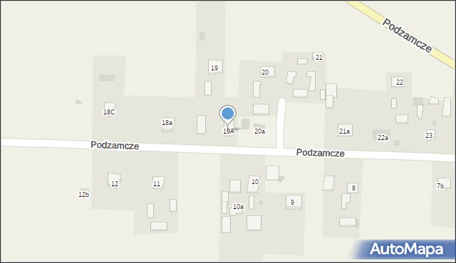 Podzamcze, Podzamcze, 19A, mapa Podzamcze