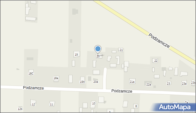 Podzamcze, Podzamcze, 20, mapa Podzamcze