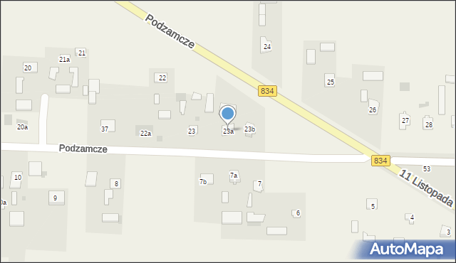 Podzamcze, Podzamcze, 23a, mapa Podzamcze