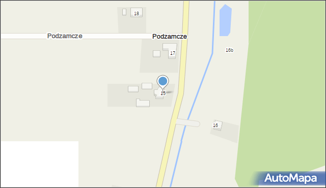 Podzamcze, Podzamcze, 15, mapa Podzamcze